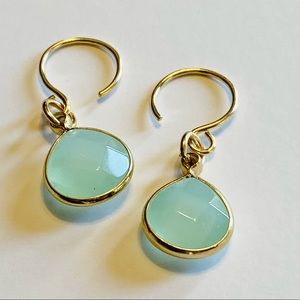 Genuine Gemstone and 14k Gold Earrings